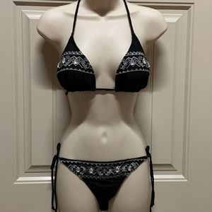 Venus Embellished Black Bikini